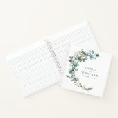 Eucalyptus Botanical Personalized Weddenschap Notitieboek (Binnen)