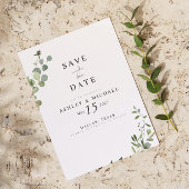 Eucalyptus Botanical QR Code Bruiloft Opslaan van  Save The Date