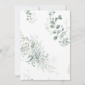 Eucalyptus Botanical Sage Green Wedding Bedankkaart (Achterkant)
