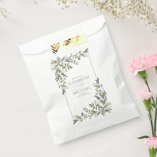 Eucalyptus Botanical Sage Green Wedding Bedankzakje (Gezegeld)