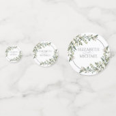 Eucalyptus Botanical Sage Green Wedding Confetti (Achterkanten)