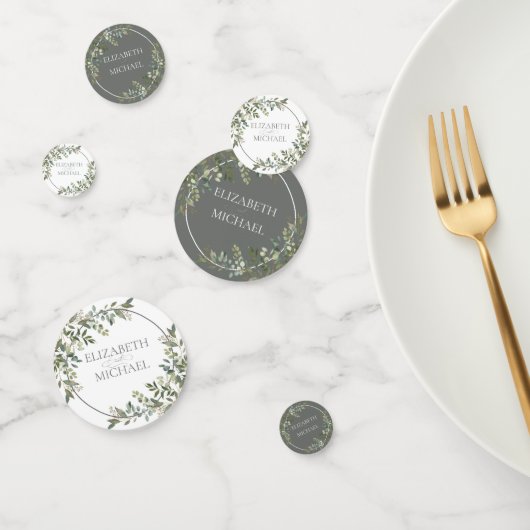 Eucalyptus Botanical Sage Green Wedding Confetti (Groep)