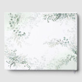 Eucalyptus Botanical Sage Green Wedding Gastenboek (Achterkant)