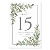 Eucalyptus Botanical Sage Green Wedding Kaart (Achterkant)