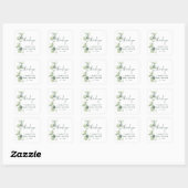 Eucalyptus Botanical Script Baby shower Vierkante Sticker (Vel)
