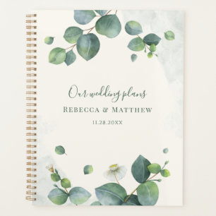 Eucalyptus Botanical Script Greenery Wedding Planner