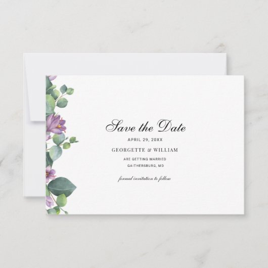 Eucalyptus Botanical Script Weddenschap Save the D (Voorkant)