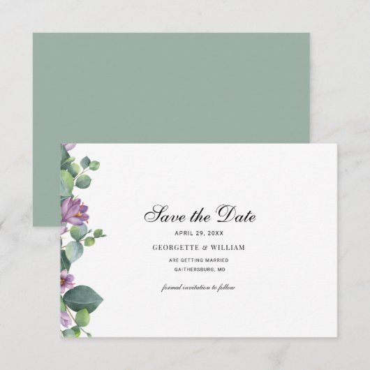 Eucalyptus Botanical Script Weddenschap Save the D (Voorkant / Achterkant)