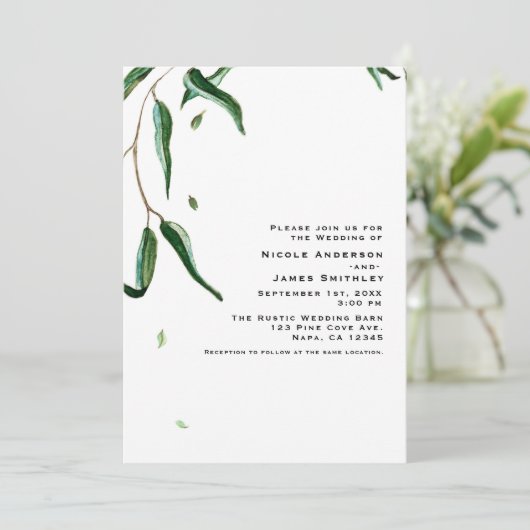 Eucalyptus Botanical verlaat rustieke Natuur bruil Kaart (Staand voorkant)