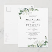 Eucalyptus Botanical Weddenschap Briefkaart (Voorkant / Achterkant)