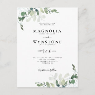 Eucalyptus Botanical Weddenschap Briefkaart