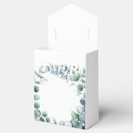 Eucalyptus Botanical Wedding Bedankdoosjes (Geopend)