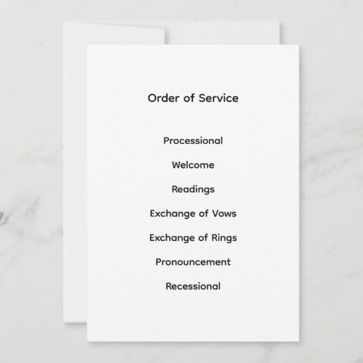 Eucalyptus Botanical Wedding Ceremony Program (Achterkant)