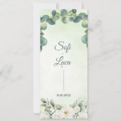 Eucalyptus Botanical Wedding Ceremony Program Kaart (Voorkant)