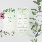 Eucalyptus Botanical Wedding Ceremony Program Kaart