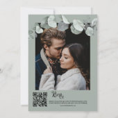 Eucalyptus Botanical Wedding Kaart (Achterkant)