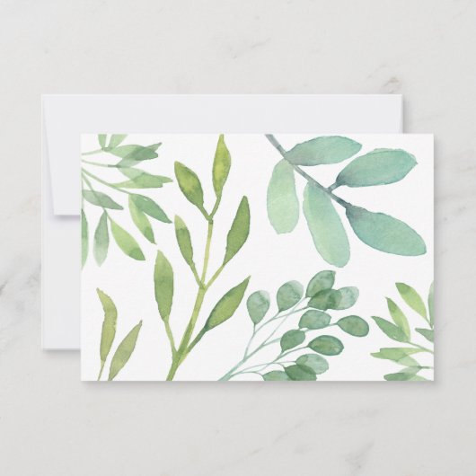Eucalyptus Botanical Wedding RSVP Kaartje (Achterkant)
