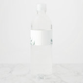 Eucalyptus Botanisch Blad Bruiloft Waterfles Etiket (Achterkant)