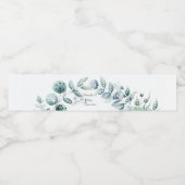 Eucalyptus Botanisch Blad Bruiloft Waterfles Etiket (Enkel label)