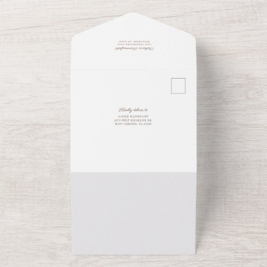 Eucalyptus Botanisch en Beer Baby shower All In One Uitnodiging (Buitenkant)