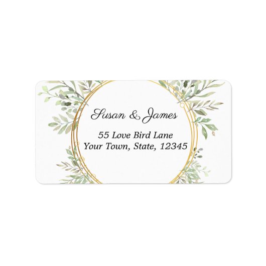 Eucalyptus Botanisch Gold Lijst Etiket (Voorkant)