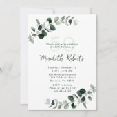 Eucalyptus Botanisch groen 50e verjaardag Kaart (Voorkant)