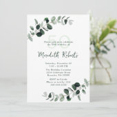 Eucalyptus Botanisch groen 50e verjaardag Kaart (Staand voorkant)