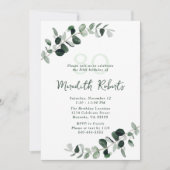 Eucalyptus Botanisch groen 80e verjaardag Kaart (Voorkant)