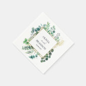 Eucalyptus Botanisch Groen Blad Bruiloft Servet (Hoek)