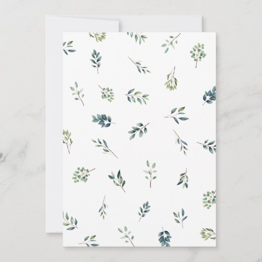 Eucalyptus botanisch groen Doop doop doop Kaart (Achterkant)