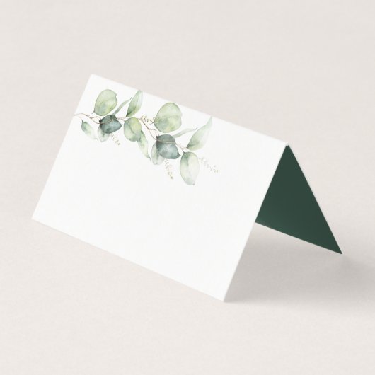 Eucalyptus Botanisch groen Trouwplaats Kaart (Voorkant)