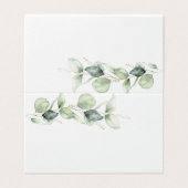 Eucalyptus Botanisch groen Trouwplaats Kaart (Buitenkant ongevouwen)