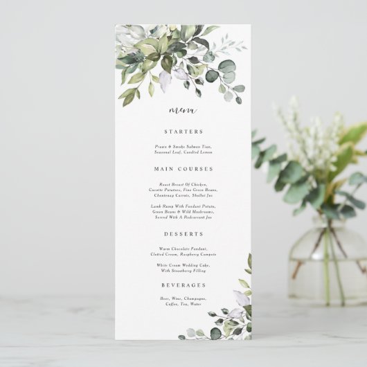 Eucalyptus Botanisch Kruidenmenu Kaart (Staand voorkant)