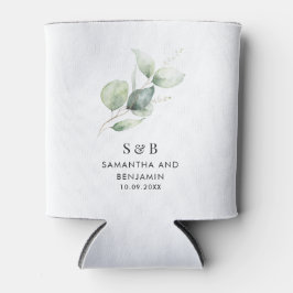 Eucalyptus Botanisch Monogram Bruiloft Blikjeskoeler