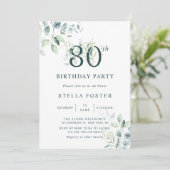 Eucalyptus Botanisch nummer 80e geboortedag Kaart (Staand voorkant)