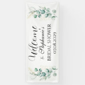 eucalyptus botanisch rustiek Vrijgezellenfeest Spandoek (Verticaal)