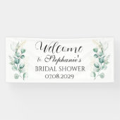 eucalyptus botanisch rustiek Vrijgezellenfeest Spandoek (Horizontaal)
