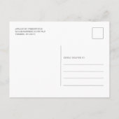 Eucalyptus botanisch script save-the-date aankondigingskaart (Achterkant)