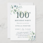 Eucalyptus Botanische 100e verjaardag Kaart (Voorkant)