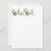 Eucalyptus Botanische Baby shower van Cesdoorn Ele Kaart (Achterkant)