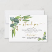 Eucalyptus Botanische begrafenis Hartelijk dank Bedankkaart (Voorkant)