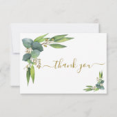 Eucalyptus Botanische begrafenis Hartelijk dank Bedankkaart (Achterkant)