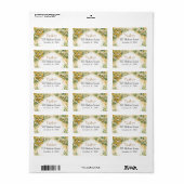 Eucalyptus botanische bloemenkindjesadem goud etiket (Full Sheet)