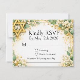 Eucalyptus botanische bloemenkindjesadem goud RSVP kaartje