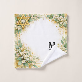 Eucalyptus botanische bloemige baby's adem goud bad handdoek
