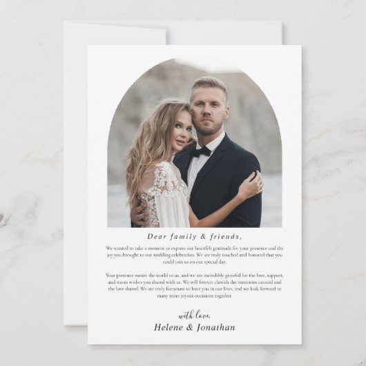 Eucalyptus botanische boog foto bruiloft bedankkaart (Achterkant)