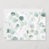 Eucalyptus Botanische brief Goud & Groen Bedankkaart (Achterkant)