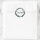 Eucalyptus Botanische bruiloft gunst Ronde Sticker (Tas)