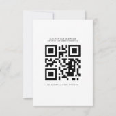 Eucalyptus botanische bruiloft QR-code zonnebloem RSVP Kaartje (Achterkant)