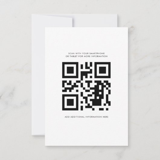 Eucalyptus botanische bruiloft QR-code zonnebloem RSVP Kaartje (Achterkant)